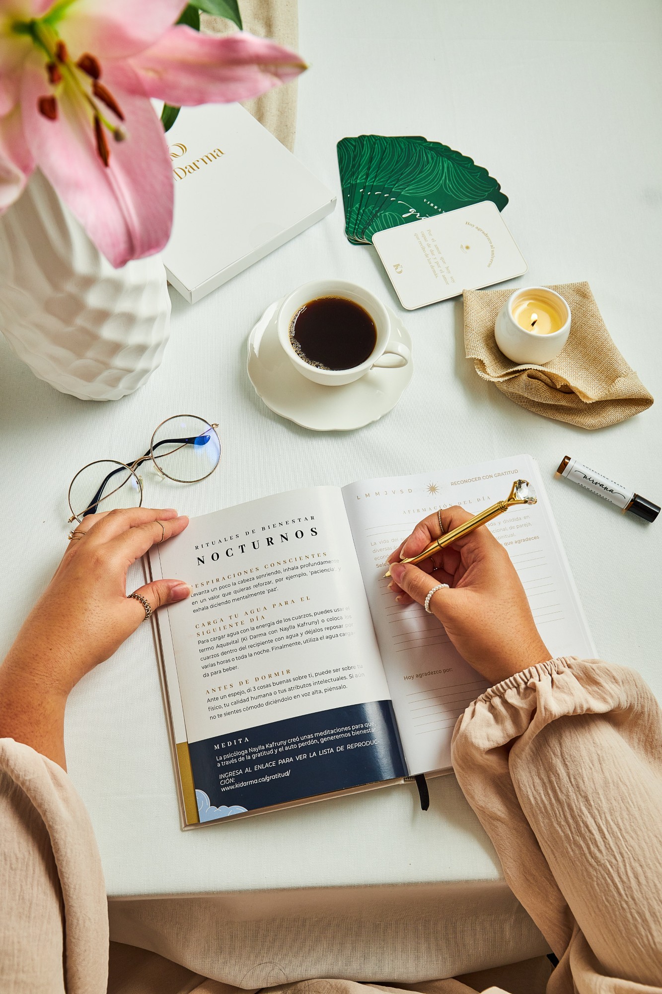 Combo Journal + Cartas Vibrando con Gratitud - Imagen 6