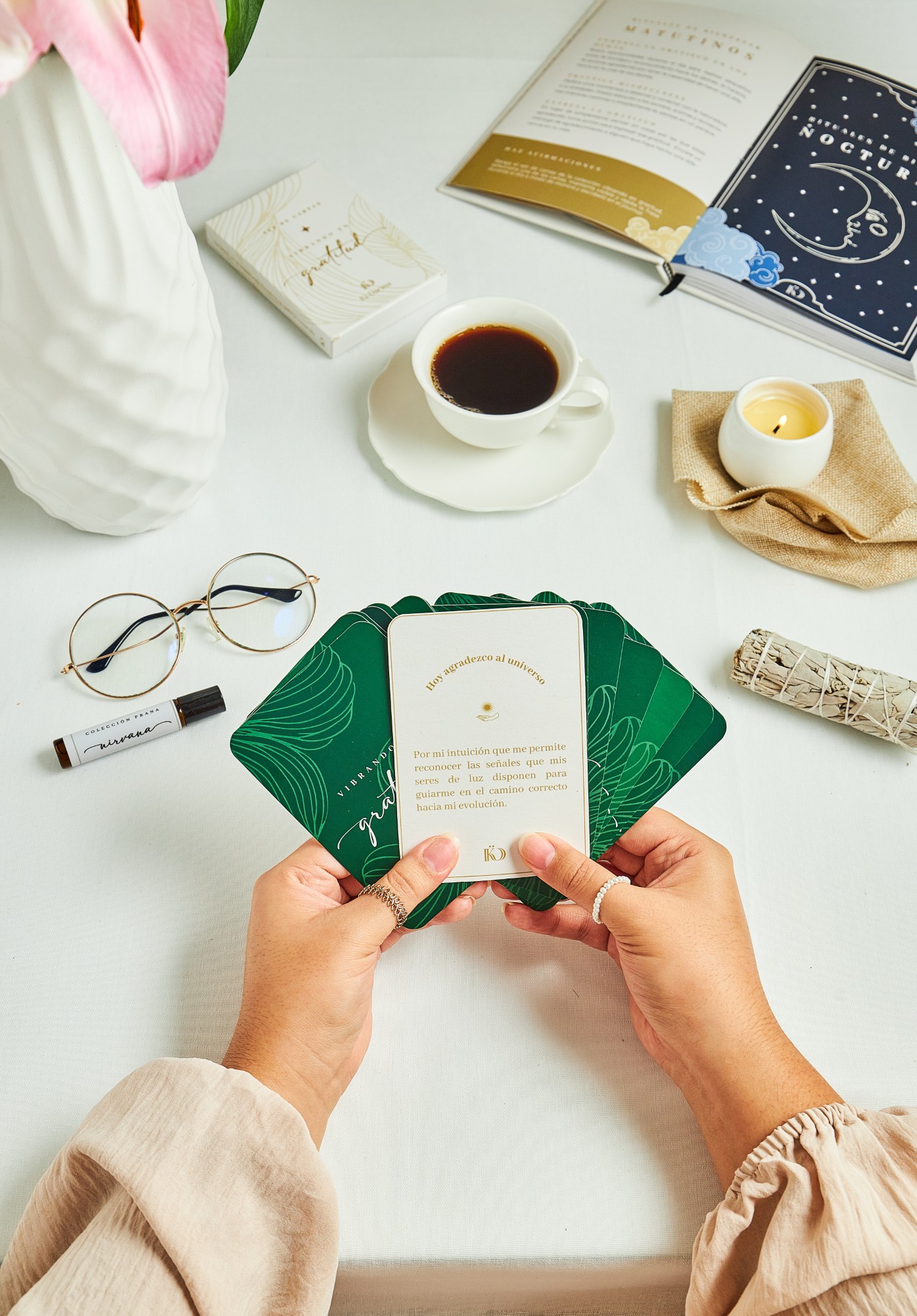 Combo Journal + Cartas Vibrando con Gratitud - Imagen 7